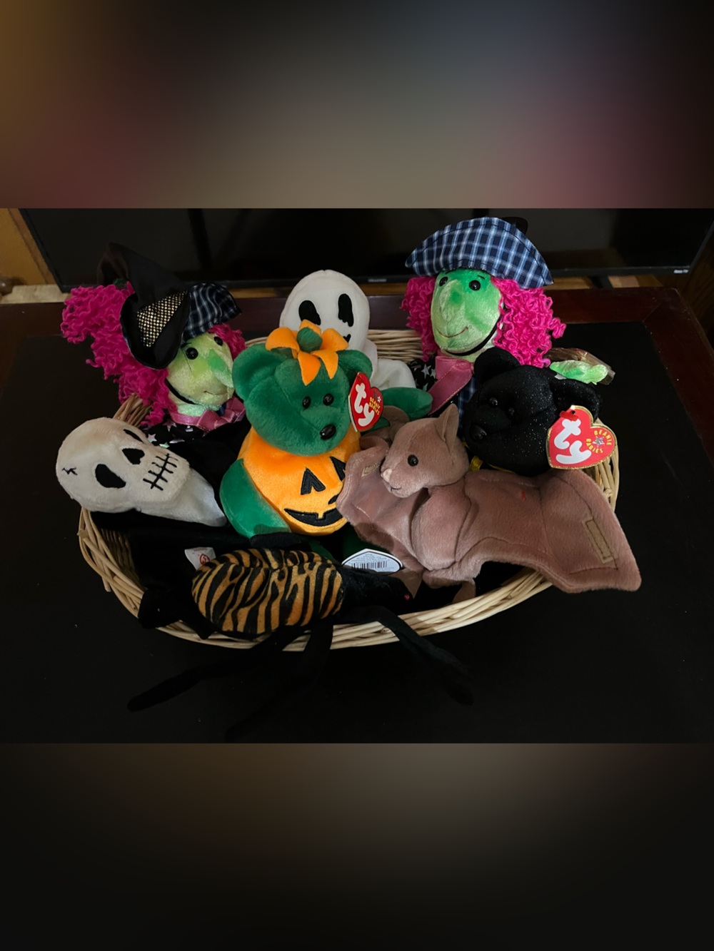 Ty Halloween Plush Set - Green, Orange, Black, Pink, Brown, White